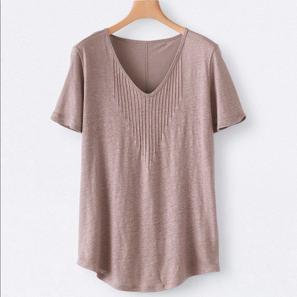 Poetry top, 100% linen size US4